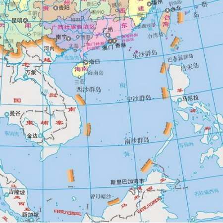 南海诸岛地图高清版 完整中国地图